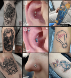 Ornate Piercing and Tattoos