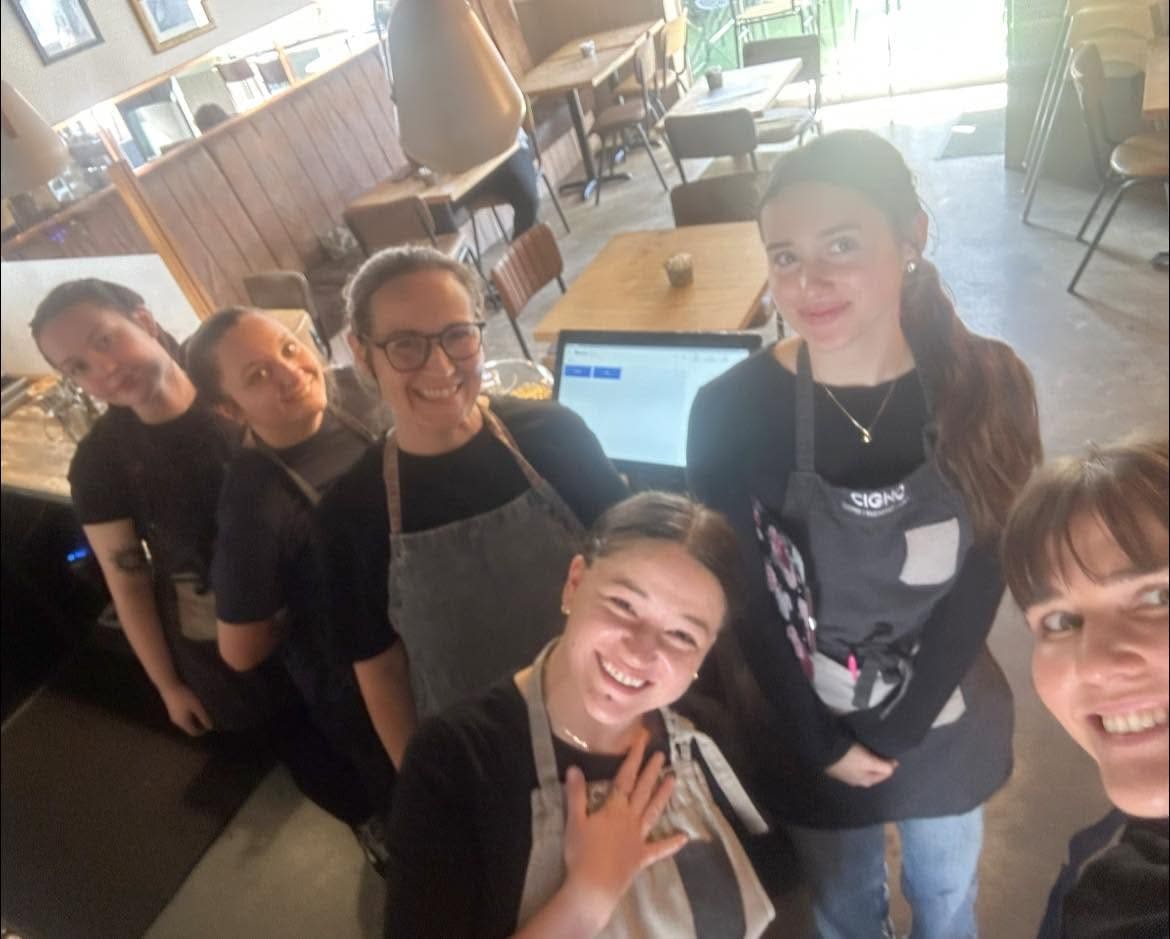 The team at Cigno coffee shop, Burntwood